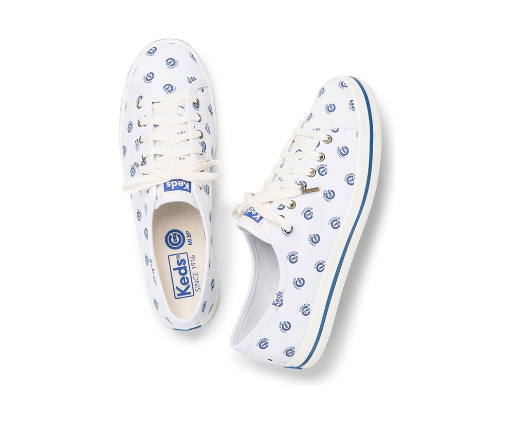 Keds Womens Sneakers White/Blue - Kickstart MLB® - 032OWKVBP